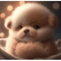 Алмазна мозаїка &quot;Миле цуценя&quot;, 20*20см, на рамці, в кор. 21*21*2,5см, ТМ Dreamtoys арт: S10233