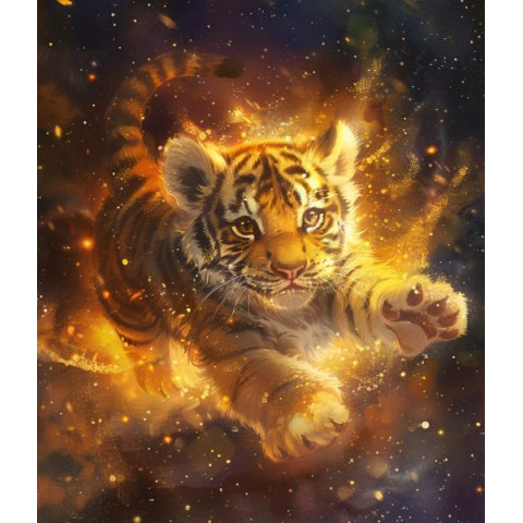 Алмазна мозаїка "Вогняний стрибок", 30*40см, на рамці, в кор. 31*41*2,5см, ТМ Dreamtoys арт: S20102