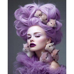 Алмазная мозаика "Лавандовое очарование", 30*40см, на рамке, в кор. 31*41*2,5см, ТМ Dreamtoys