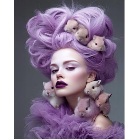 Алмазна мозаїка "Лавандова чарівність", 30*40см, на рамці, в кор. 31*41*2,5см, ТМ Dreamtoys арт: S20107