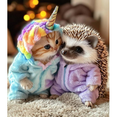 Алмазна мозаїка "Чудернацькі друзі", 30*40см, на рамці, в кор. 31*41*2,5см, ТМ Dreamtoys арт: S20115