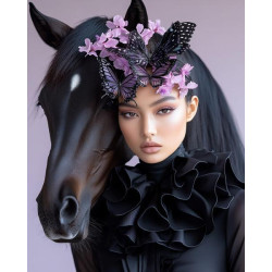 Алмазная мозаика "Магия черного цвета", 30*40см, на рамке, в кор. 31*41*2,5см, ТМ Dreamtoys