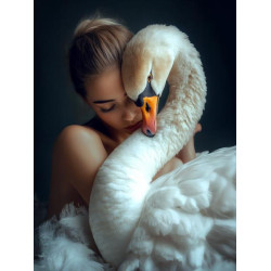 Алмазная мозаика "Королева лебедей Одетта", 30*40см, на рамке, в кор. 31*41*2,5см, ТМ Dreamtoys
