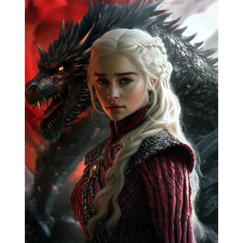 Алмазна мозаїка "Імператриця драконів", 30*40см, на рамці, кор. 31*41*2,5см, ТМ Dreamtoys арт: S20139