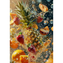 Алмазна мозаїка "Фруктовий сплеск", 30*40см, на рамці, кор. 31*41*2,5см, ТМ Dreamtoys арт: S20142