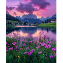 Алмазна мозаїка &quot;Спокій на заході сонця&quot;, 30*40см, на рамці, в кор. 31*41*2,5см, ТМ Dreamtoys арт: S20192