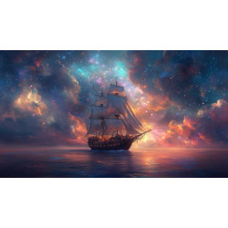 Алмазная мозаика "Небесное путешествие", 30*40см, на рамке, в кор. 31*41*2,5см, ТМ Dreamtoys