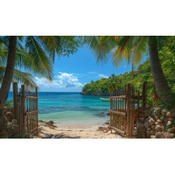 Алмазна мозаїка &quot;Вихід до райського моря&quot;, 30*40см, на рамці, в кор. 31*41*2,5см, ТМ Dreamtoys арт: S20207