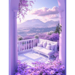 Алмазная мозаика "Лавандовый рай", 30*40см, на рамке, в кор. 31*41*2,5см, ТМ Dreamtoys