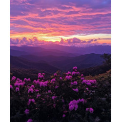 Алмазная мозаика "Лавандовый сумрак", 30*40см, на рамке, в кор. 31*41*2,5см, ТМ Dreamtoys