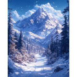 Алмазна мозаїка &quot;Велич зими&quot;, 30*40см, на рамці, в кор. 31*41*2,5см, ТМ Dreamtoys арт: S20231