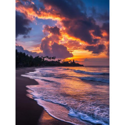 Алмазна мозаїка &quot;Вогненний обрій&quot;, 30*40см, на рамці, в кор. 31*41*2,5см, ТМ Dreamtoys арт: S20235