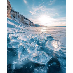 Алмазна мозаїка &quot;Крижане сяйво&quot;, 30*40см, на рамці, в кор. 31*41*2,5см, ТМ Dreamtoys арт: S20259