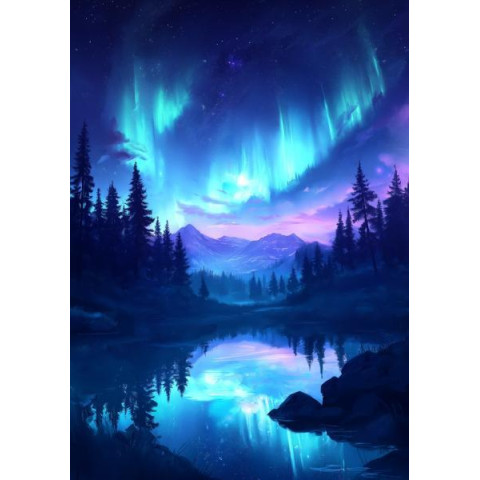 Алмазна мозаїка "Небесне відображення", 30*40см, на рамці, в кор. 31*41*2,5см, ТМ Dreamtoys арт: S20261