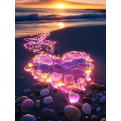 Алмазная мозаика "Камушки любви", 30*40см, на рамке, в кор. 31*41*2,5см, ТМ Dreamtoys