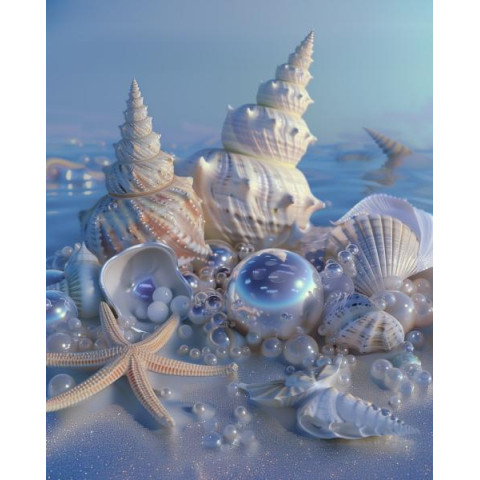 Алмазна мозаїка "Скарби океану", 30*40см, на рамці, в кор. 31*41*2,5см, ТМ Dreamtoys арт: S20273