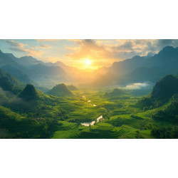 Алмазная мозаика "Долина Фонг-Нам, Вьетнам", 30*40см, на рамке, в кор. 31*41*2,5см, ТМ Dreamtoys