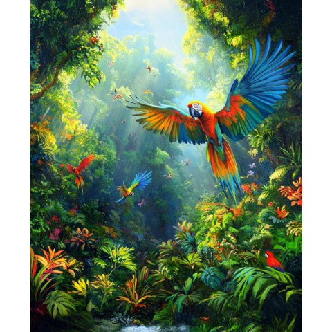 Алмазна мозаїка "Яскравий зліт", 30*40см, на рамці, в кор. 31*41*2,5см, ТМ Dreamtoys арт: S20294