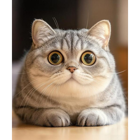 Алмазна мозаїка "Здивовані оченята котика", 30*40см, на рамці, в кор. 31*41*2,5см, ТМ Dreamtoys арт: S20304