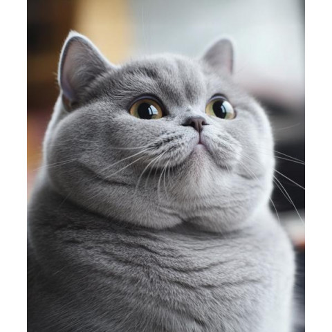 Алмазна мозаїка "Сірий британський котик", 30 * 40см, на рамці, в кор. 31*41*2,5см, ТМ Dreamtoys арт: S20306