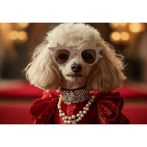 Алмазна мозаїка "Елегантний пудель", 30*40см, на рамці, в кор. 31*41*2,5см, ТМ Dreamtoys арт: S20313