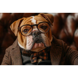 Алмазная мозаика "Деловой пёс", 30*40см, на рамке, в кор. 31*41*2,5см, ТМ Dreamtoys