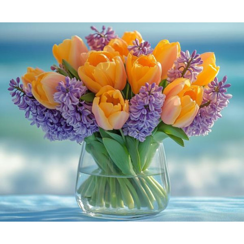 Алмазна мозаїка "Весняний аромат", 30*40см, на рамці, в кор. 31*41*2,5см, ТМ Dreamtoys арт: S20315