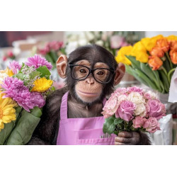Алмазна мозаїка &quot;Продавець квітів&quot;, 30*40см, на рамці, в кор. 31*41*2,5см, ТМ Dreamtoys арт: S20327