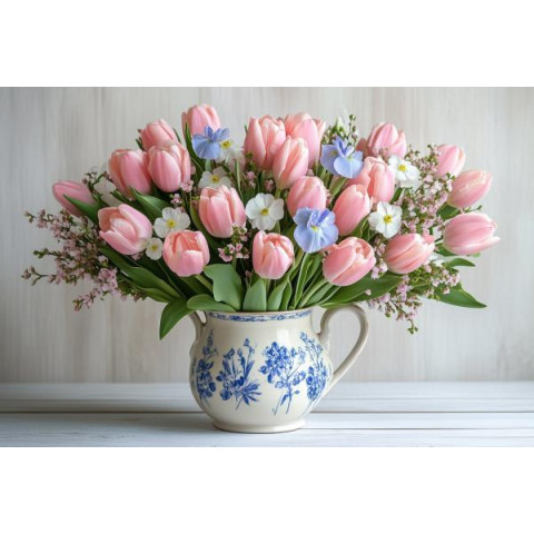 Алмазна мозаїка "Весняна елегантність", 30*40см, на рамці, в кор. 31*41*2,5см, ТМ Dreamtoys арт: S20349