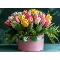 Алмазна мозаїка &quot;Весняні тюльпани&quot;, 30*40см, на рамці, в кор. 31*41*2,5см, ТМ Dreamtoys арт: S20350