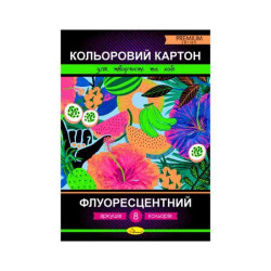 Набір кольорового картону &quot;Флуоресцентний&quot;, А4 8 арк., 30*21см, Видавництво Апельсин, Україна арт: АП-1114