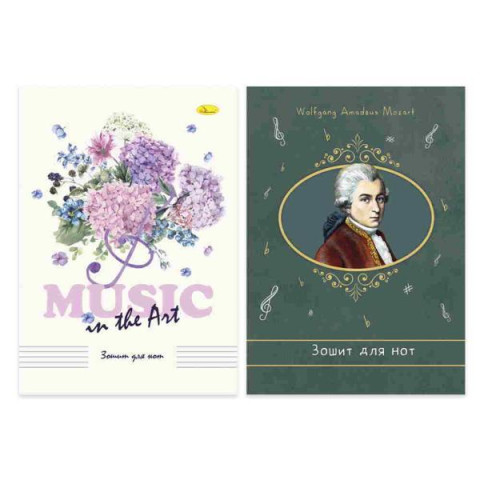 Зошит для нот, А4 12 арк., скоба, 20*30см, Видавництво Апельсин, Україна арт: АП-0404