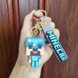 Брелок «Стив в алмазной броне», «Minecraft», силиконовый 12см, с карабином
