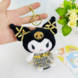 Брелок м&#039;яка іграшка Kuromi чорно-золотий, 12см арт: KA5