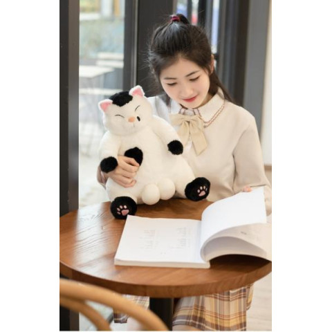 М'яка іграшка Кіт ледачий чорно-білий, 35см, ТМ Dreamtoys арт: IA67