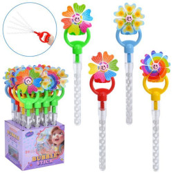 Мыльные пузыри меч, крышка-смайл/ветряк, 44см/52см, 4 цвета, ЦЕНА ЗА 1ШТ, в дисплее, 24,5*44*19см 