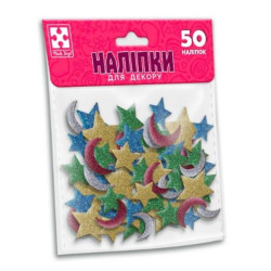 Набір для творчості з  наліпками &quot;Зірка та місяць&quot;, пак. 16*18см, ТМ Vladi Toys, Україна арт: VT4206-55