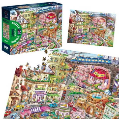 Пазлы De.tail. Город. 1000 деталей, в кор. 27*22*7см, ТМ Vladi Toys, Украина