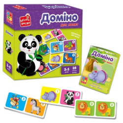 Игра развивающая Домино "Зоопарк", в кор. 18*20*4см, ТМ Vladi Toys, Украина