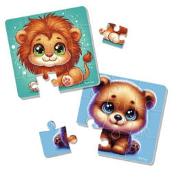 М&#039;які пазли &quot;Левеня та ведмежатко&quot;, пак. 21*17см, ТМ Vladi Toys, Україна арт: VT1102-39