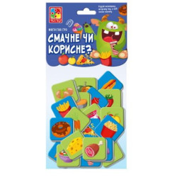Игра развивающая магнитная "Смачне чи корисне?", пак. 21*13см, ТМ Vladi Toys, Украина