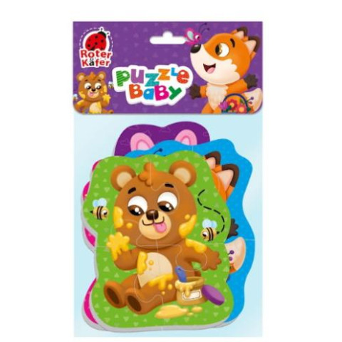 Пазли м'які Roter Kafer "Лісові звірі", пак. 25*14см, ТМ Vladi Toys, Україна арт: RK6010-06