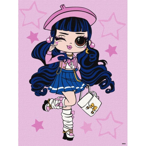 Картина за номерами для дітей "L.O.L. Surprise! Tweens Aya Cherry" 30*40см, в термопакеті, ТМ Ідейка, Україна арт: KHO6283