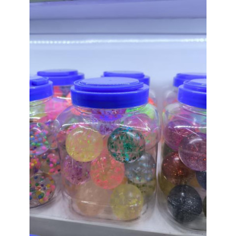 М'яч пострибунчик 4,5см, кожен у пакеті, ЦІНА ЗА  1ШТ у великому пакеті6*4см   арт: PR2501