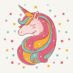 Картина по номерам "Мечтательная единорожка" лак 30*30см, термопакет, ТМ ART Craft, Украина