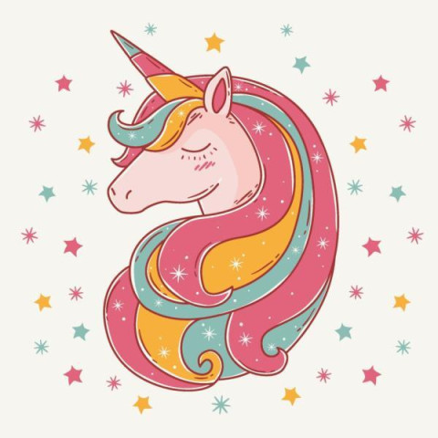 Картина за номерами "Мрійлива єдиноріжка" лак 30*30см, термопакет, ТМ ART Craft, Україна арт: 15001-AC