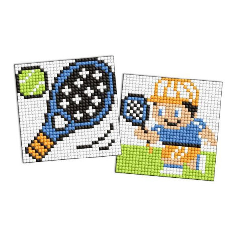 Алмазна мозаїка на самоклеючій основі для дітей "Спорт. Теніс" 9*9см, термопакет, ТМ Ідейка, Україна арт: AMS1108