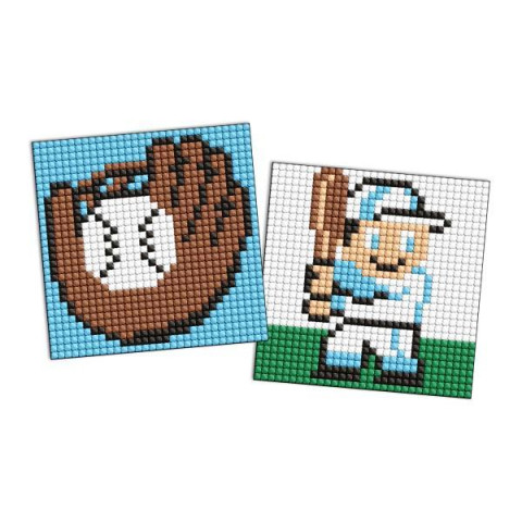 Алмазна мозаїка на самоклеючій основі для дітей "Спорт. Бейсбол" 9*9см, термопакет, ТМ Ідейка, Україна арт: AMS1124