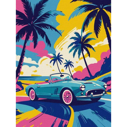 Картина за номерами "Неоновий драйв" 30х40см, термопакет, ТМ Ідейка, Україна арт: KHO2776