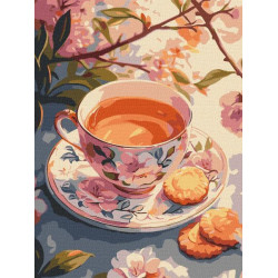 Картина по номерам "Цветочный чай" 30х40см, термопакет, ТМ Идейка, Украина